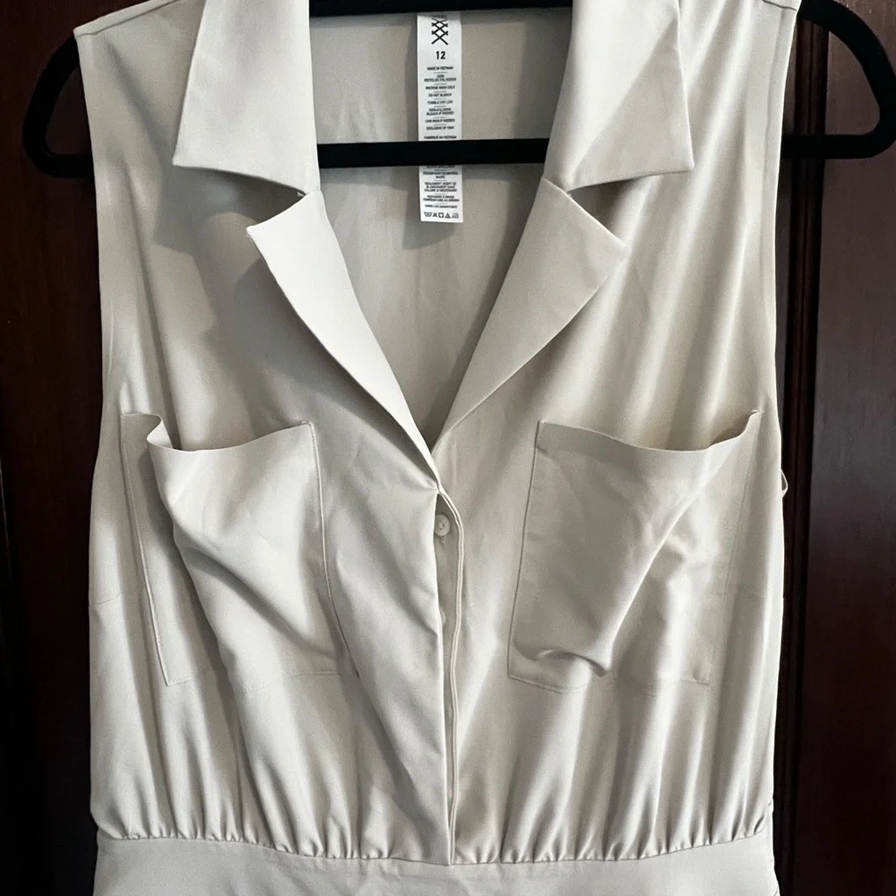 Elegant Cream Sleeveless Jumpsuit-Rhône - Picture 8 of 12